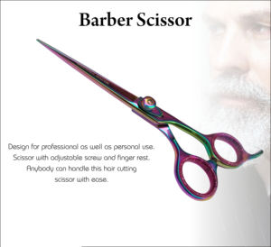 Ciseaux à cheveux professionnels en acier inoxydable à haute teneur en carbone de 6.5 pouces Ciseaux de coupe de cheveux de salon de coiffure avec poignée en céramique - Product Image 6