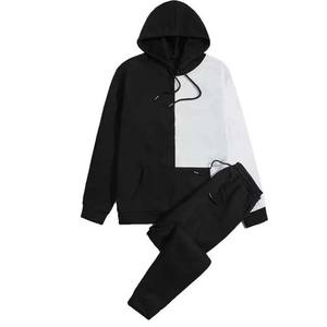 Mode 100 pour cent coton personnalisé Polyester grande taille hommes pull à capuche sweats basiques 2 couleurs contraste sweats à capuche pour hommes - Product Image 4