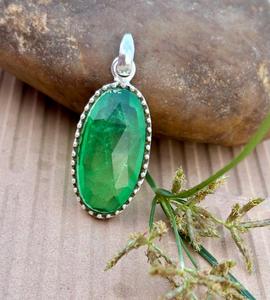 Diseño único peridoto 925 colgante de plata esterlina colgante de plata para las mujeres forma ovalada joyería de peridoto de plata - Product Image 2