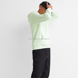 Sudadera con capucha de gran tamaño de invierno de algodón con logotipo personalizado para hombre, diseño bordado con impresión Digital, sudadera cálida cómoda - Product Image 1