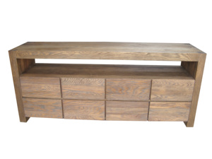 Hiện Đại Mộc mạc <span class=keywords><strong>TV</strong></span> đứng sideboard lưu trữ 8 rắn sồi ngăn kéo môi trường thân thiện với điều chỉnh thiết kế cho phòng khách đồ nội thất - Product Image 4