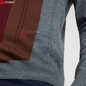 Pull d'hiver pour hommes de vente chaude avec un design tricoté anti-rides en polyester respirant et à la mode - Product Image 6