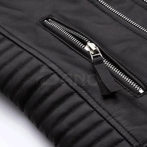 Chaqueta de cuero de alta calidad para hombre, diseño de letras personalizadas con tela de plumón para invierno, estilo único, nueva condición - Product Image 5