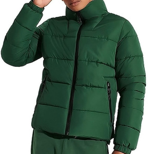 Veste d'hiver chaude et élégante pour homme, fine, légère, écologique, coupe-vent, veste matelassée, doublure en sherpa confortable pour temps froid - Product Image 2