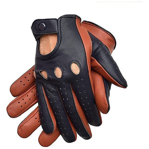 Gants de conduite en cuir de haute qualité pour voiture avec sangle de poignet réglable et antidérapants toutes saisons – Meilleure conception, faible MOQ, vente chaude - Product Image 1