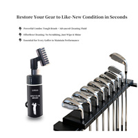 Kit de Limpieza para Palos de Golf a Base de Hierbas, con Spray, Cepillo y Toalla, No Tóxico, Sostenible, con Aroma Fresco, para Equipo de Golf, Hierros, Suciedad y Manchas