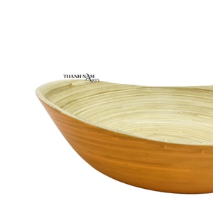 2023 tazón de sopa de bambú Natural 100% ecológico de alta calidad naranja Tropical desechable para uso en fiestas hecho comercial de Vietnam - Product Image 5