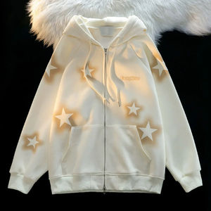 Sweat à capuche zippé personnalisé unisexe meilleure qualité blancs 500 Gsm sweat à capuche coton lourd polaire sérigraphie recadrée hommes sweat à capuche zippé - Product Image 1