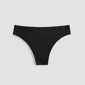Sous-vêtements noirs ajustés sans coutures, avec décoration diamantée taille haute et basse, string et shorty fins, fournis par ODM - Product Image 3
