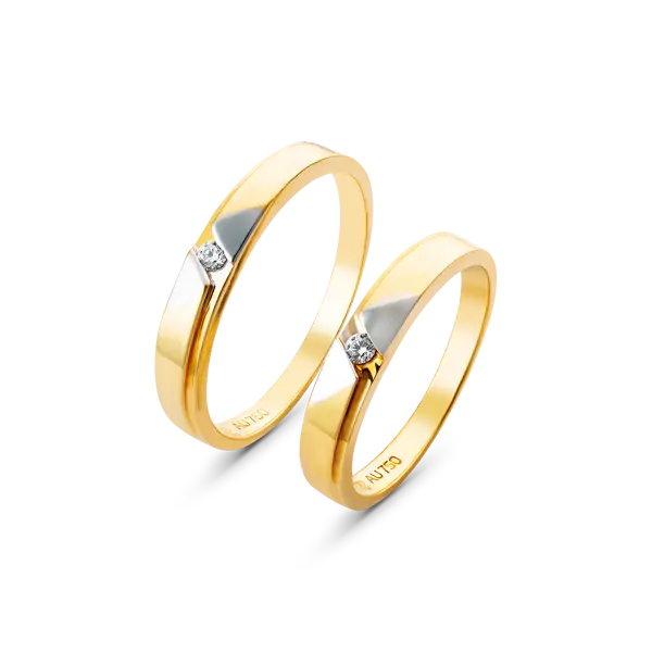 wedding rings 10k white / yellow / rose gold made by real gold with cubic zirconia ring adjustable jewelry best quality NC128