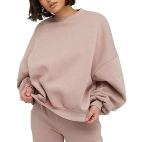 Nueva llegada de sudaderas de poliéster de algodón de talla grande para hombres y mujeres Jersey de cuello redondo de punto liso para la temporada de otoño - Product Image 2