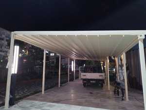 SISTEMA DE PERGOLA RETRÁCTIL Moderna Pérgola de Aleación de Aluminio con Toldo para Exteriores, Gazebo, Techo de Sombra para Villa, Balcón, Terraza - Product Image 4
