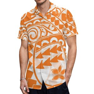 Camisas hawaianas de hombre OEM al por mayor otras telas hawaianas nuevas camisas de manga corta de punto de verano 100% algodón para adultos informales - Product Image 1