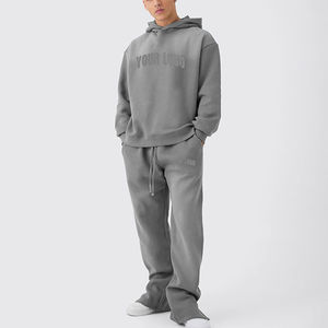 Conjunto Deportivo de Sudadera con Capucha y Pantalones Jogger de Felpa de Algodón de Primera Calidad para Hombre, Ropa Deportiva de Moda Urbana para Invierno, Venta al por Mayor ODM - Product Image 2