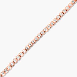 Bracelet tennis en diamant taille Asscher avec sertissage clos, bijou tendance pour cadeau de Saint-Valentin - Product Image 4