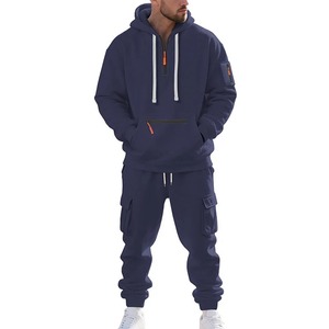 Chándales cómodos de primera calidad para hombres, ropa de calle transpirable personalizada, conjunto de Sudadera con capucha y Jogger, fabricante de chándal MOQ bajo - Product Image 3