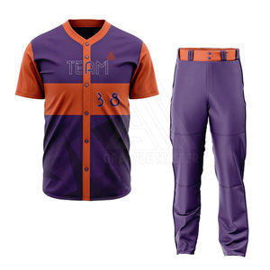 Servicio OEM, Diseño de Camiseta de Béisbol para Hombre, 100% Poliéster, Talla Grande, Ropa Deportiva, Técnica de Bordado, Conjuntos de Moda al por Mayor - Product Image 1