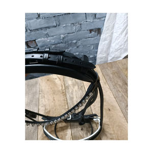 Meilleure vente anatomique confort anglais cheval bride en cuir véritable Style occidental fantaisie couture indien exportateur PVC sport - Product Image 4