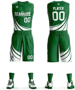 Uniformes de basket-ball en polyester personnalisables, marque privée, ensemble de vêtements de sport, haut et short sublimés, équipement imprimé, options grande taille - Product Image 4
