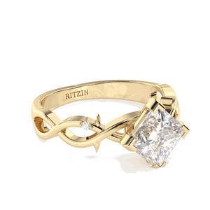 Anillo de compromiso de diamante princesa de 1,00 CT para mujer - Product Image 5