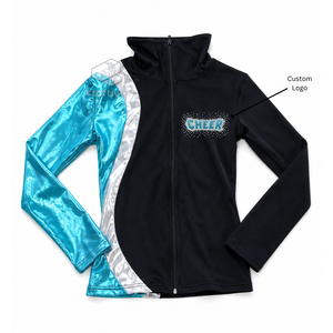Custom Cheerleading Holographic PU <b>Glitter</b> Warm up <b>Jacket</b> Rhinestone Cheer Team Personalized <b>Jacket</b> For Girls Dance Practice - Product Image 1