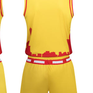 Uniforme de basket-ball unisexe personnalisé de haute qualité, sublimation, logo personnalisé, motifs imprimés, 100% polyester, vêtements de sport respirants - Product Image 6