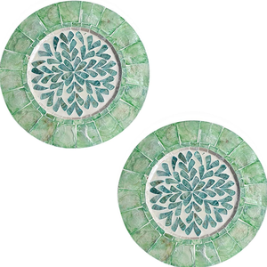 Top trending Madre de perla incrustaciones plato redondo bandeja de desayuno cargador decorativo para platos de cena hechos a mano de Vietnam - Product Image 1