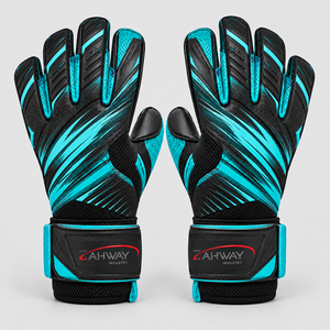 Gants de gardien de but professionnels personnalisés en gros, en latex antidérapant, protection des doigts, haute qualité, pour le football - Product Image 4