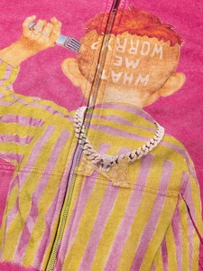 เสื้อฮู้ดล้างกรดแบบสวมหัวพิมพ์โลโก้โอเวอร์ไซส์ - Product Image 3