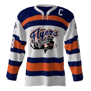Jersey de Hockey sobre Hielo Unisex, Sublimación Personalizada, 100% Poliéster, Tela de 220g, Ropa Deportiva de Alta Calidad, Servicio OEM, Nombre de Equipo Personalizado - Product Image 1