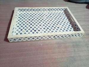 New Bone Inlay <b>Tray</b> <b>With</b> <b>Handle</b> Table Top Coffee <b>Tea</b> Cold Drink Serving <b>Tray</b> Handmade Hotel Restaurant Serving <b>Tray</b> Home Kitchen - Product Image 3
