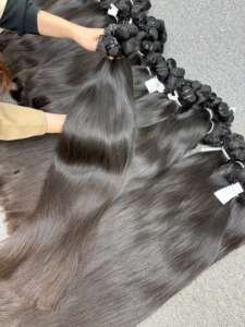 Best Selling 100% Vietnamese Raw Hair Extensions Natural Straight Bundles 18-60 Inches <b>Stretched</b> Human HD Raw Unprocessed - Product Image 6