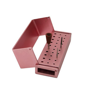 Caja organizadora de fresas dentales de 30 orificios de aluminio, soporte de fresas autoclavable - Product Image 3