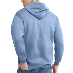 Sudadera con capucha unisex de gran tamaño de 100% algodón personalizada, sudaderas de mezcla de algodón básicas térmicas con cremallera completa para hombres, estampado de hojaldre para invierno - Product Image 6