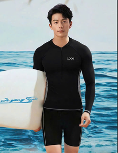 ชุดว่ายน้ำแขนยาวสำหรับผู้ชายระดับไฮเอนด์ผ้าไนลอนสแปนเด็กซ์กันน้ำมีลายทันสมัย - Product Image 2