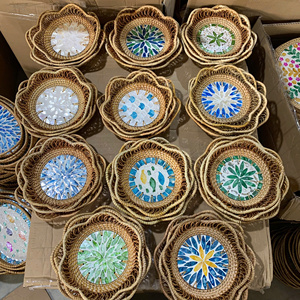 ถาดหวายฝังมุก งานสานหวายพร้อมพื้นผิวเปลือกหอย สำหรับตกแต่งบ้าน ผลิตในเวียดนาม โดย 99 โกลด์ ดาต้า - คุณไวโอเล็ต - Product Image 4