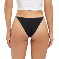 Braguitas de Algodón para Mujer de Alta Calidad con Logotipo Personalizado, a Prueba de Fugas, Transpirables, de Tiro Bajo, Tanga, para Uso Diario, Tallas Grandes, Sexy, Tejido Sólido