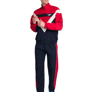 Ensemble coupe-vent élégant pour homme avec veste zippée intégrale et pantalon assorti, idéal pour les activités de plein air - Product Image 1