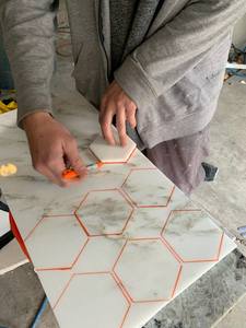 Juego de 3 Posavasos de Mármol Ocean Galaxy, Posavasos de Piedra Natural para Bebidas, Decoración para Mesa de Centro - Product Image 2