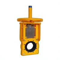 Vanne à opercule industrielle pour boues en fonte ductile et acier inoxydable, manuelle, type Wafer, pour eau, DN50-DN500, application générale