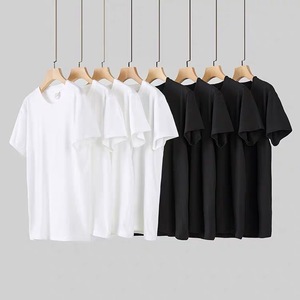 Venta al por mayor de camisetas de manga corta lisas informales de talla normal para hombre con logotipo personalizado 100% algodón en blanco para hombre - Product Image 3