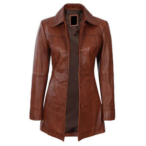 Nuevo último diseño abrigos de cuero para mujer abrigo precio barato gran oferta transpirable calidad superior abrigos de cuero para mujer para la venta - Product Image 3