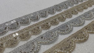 Encajes Étnicos Bordados a Mano con Espejo para Bordes de Saris, Bolsos, Manualidades, Costura, Material Ecológico, Decoración Vintage - Product Image 4