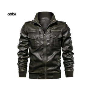 Chaqueta de Cuero Sintético para Hombre, Parka de Material de Alta Calidad, Desgastada, de Piel de Cordero Auténtica, Diseño Personalizado - Product Image 2