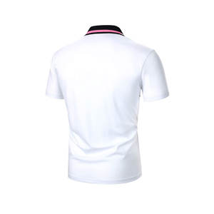 Hommes élégants pour polos Logo personnalisé imprimé 100% coton tricoté tissu respirant - Product Image 2