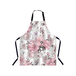 Gran oferta de delantales de Chef personalizados 100% algodón sin mangas estilo babero delantales de cocina con logotipo impreso - Product Image 3