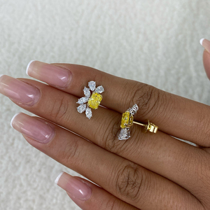 Modern Lab Grown Diamond Earring Set 14k Solid Gold Luxury Bridal Accessories Round Brilliant Cut Certified Quality <b>Stones</b> - Product Image 5