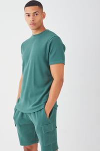 2024ชุดวอร์มลำลองคอกลมแขนสั้นแบบสวมหัวเสื้อยืดและกางเกงขายาวสำหรับผู้ชายเสื้อผ้าผ้าฝ้ายแบบสตรีทสองชิ้น - Product Image 6