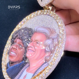 Collar con Colgante 3D de Memoria VVS Moissanite para Hombre, Plata de Ley 925, Personalizado, Estilo Hip Hop, de Lujo, Regalo de Cumpleaños - Product Image 6