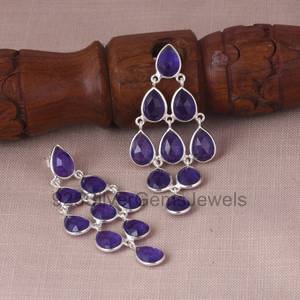 Collier de perles de sodalite naturelle, collier de perles rondes lisses en sodalite de 8mm, collier ras du cou en cristal fait main bijoux en perles - Product Image 3